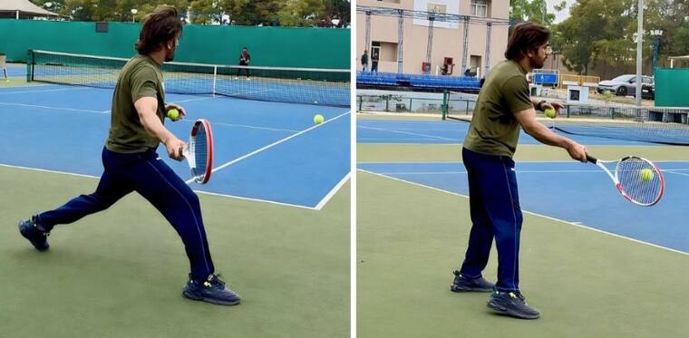 MS Dhoni Plays Tennis, Looks In Top Physical Form Ahead Of IPL 2024; Check Pics